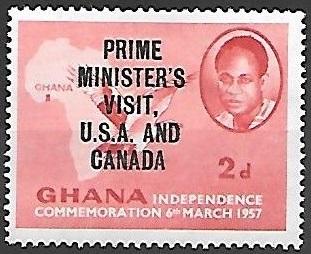 Ghana 1958 Independence, Visit Overprint, 2p, mlh, Scott #28