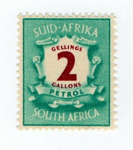 I.B South Africa Revenue : Petrol Ration Stamp 2 Gallons