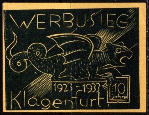 1933 Austria Poster Stamp 10 Years Advertising Klagenfurt (Lindwurm) Unused