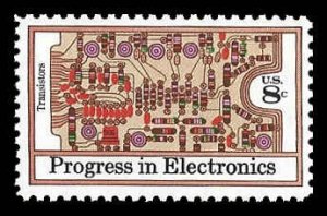 PCBstamps   US #1501 8c Electronics - Transistors, MNH, (5)