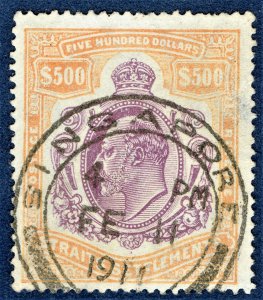 [mag027] Malaysia 1910 SG169 used with FAKE cancellation (has a thin on front)