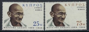 Cyprus 338-39 MNH 1970 Gandhi  (ak3690)