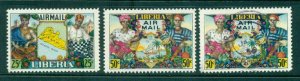 Liberia 1949 Airmail asst MLH/CTO Lot56814