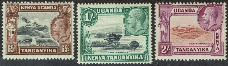 KENYA UGANDA & TANGANYIKA 1935 KGV PICTORIAL 65C 1/- AND 2/- 