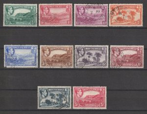 MONTSERRAT 1938/48 SG 101/110 USED