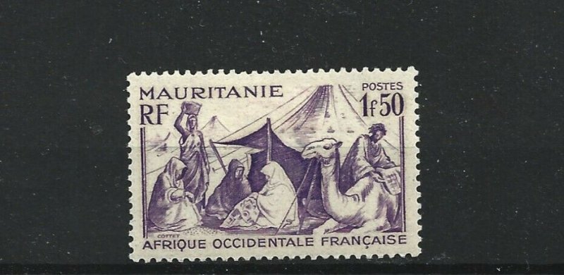 MAURITANIA  1938 - 40  1F 50  BRIGHT VIOLET       MH 