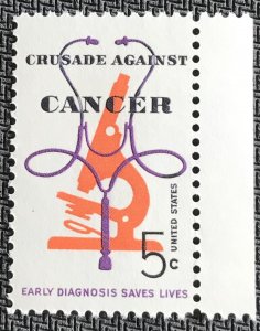 US #1263 MNH Single w/selvage Crusade Against Cancer SCV $.25 L23