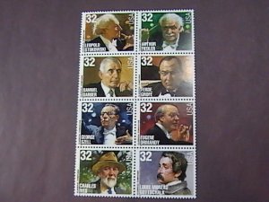 U.S.# 3158-3165(3165a)-MINT/NH-CLASSICAL COMPOSERS & CONDUCTORS-BLOCK OF 8-1997