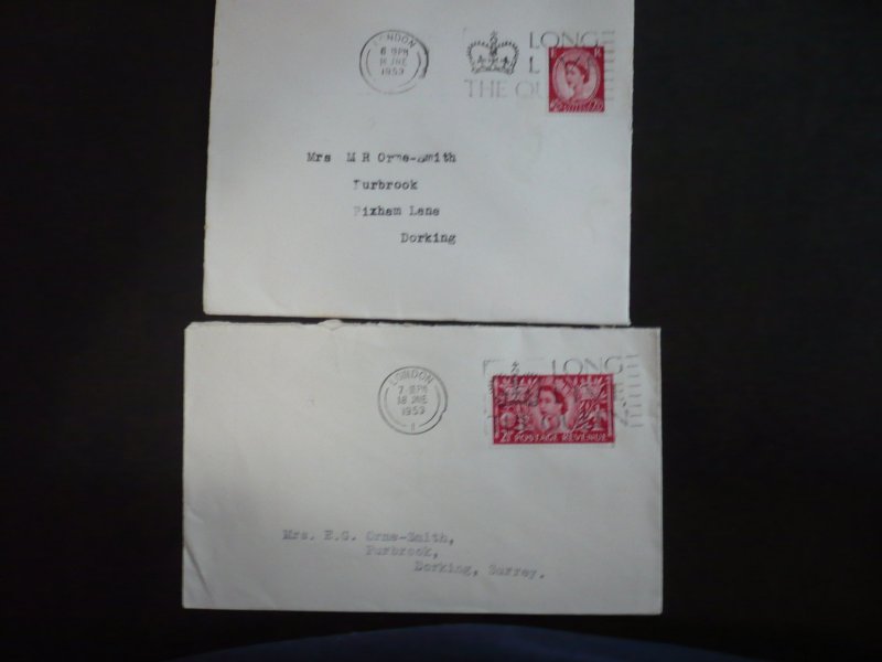 Postal History - Great Britain - Scott# 296 & 313 - Fine Special Cancels