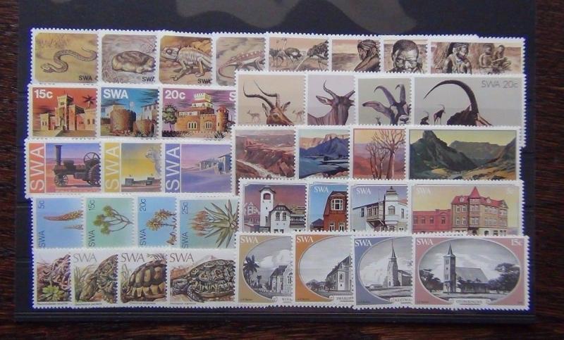 South West Africa 1975 1982 sets Animals Tortoises Castles Aloes Bushmen Nature