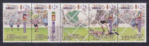 Uruguay 1578 MNH 1995 America Cup Soccer Championships Strip of 5