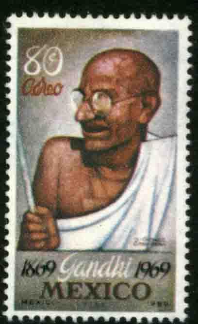 MEXICO C352, Centenary birth of Mahatma Gandhi. MINT, NH