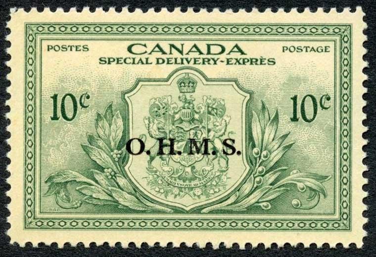 Canada SGOS20 10c Special Delivery OHMS SUPERB U/M (MNH) Cat 13 pounds