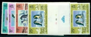 BRITISH ANTARCTIC TERR #72-5 Penguin set, gutter pairs, og, NH, VF, Scott $45.00