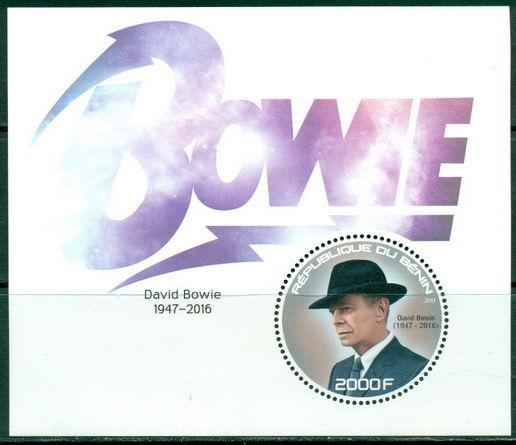 David Bowie In Memoriam Music Benin MNH stamp set