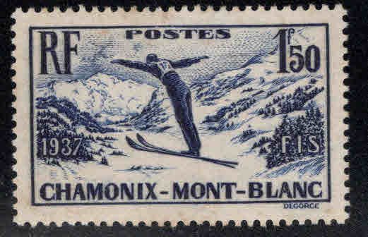 FRANCE Scott 322 MH* 1937 Mont Blanc Ski Meet