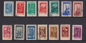 Bulgaria #830-843  used / cancelled  1953   flowers