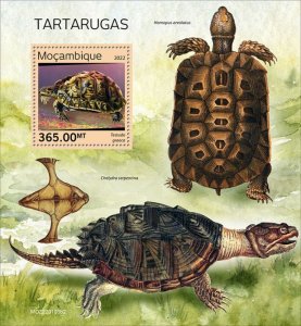 MOZAMBIQUE - 2022 - Turtles/Tortoises - Perf Souv Sheet - Mint Never Hinged