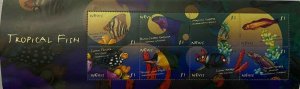 Nevis 2000 - Tropical Fish  - Sheet of Eight   - MNH