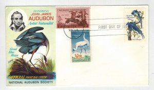 1963 HONORING JOHN JAMES AUDUBON 1241 COLUMBIA JAYS BIRDS COMBO & CRANES TURKEY