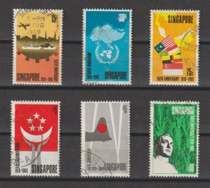 SINGAPORE 1969 SG 121/6 USED Cat £ 90