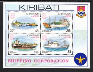 Kiribati 443a Ships Souvenir Sheet MNH VF