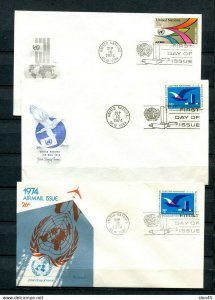 UN 1974 Accumulation 19 First day of issue Covers 11908
