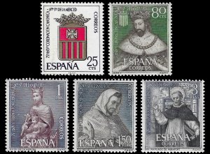 Spain 1963 Sc 1182-86 MH vf La Merced