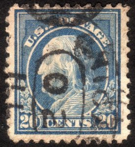 1917, US 20c, Franklin, Used, Sc 515
