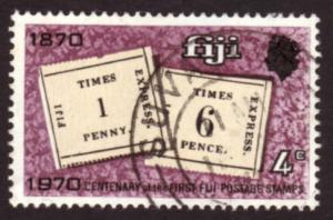 Fiji 1970 SG#432 4c Purple Cent. of 1st Stamps FU (p)