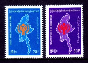 Burma - Scott #273-274 - MNH - SCV $5.00