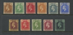 Cayman Islands KGV 1921-25 values to 1/ mint o.g. hinged