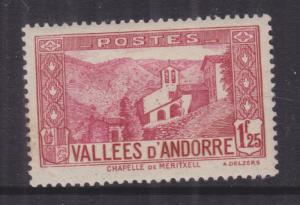 ANDORRA, 1933 1f.25 Magenta, lhm.