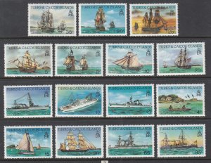 Turks and Caicos 578-592 Ships MNH VF