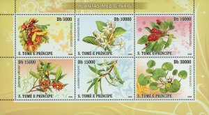 Medicinal Plants Stamp Dodonaea Viscosa Sephora Denudata S/S MNH #3364-3369