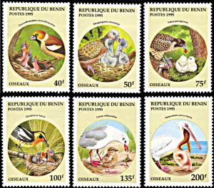 Benin 780-785, MNH, Birds Feeding Their Chicks