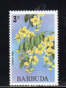 BARBUDA #173  1974  3c  CASSIA TREE    MINT  VF NH  O.G