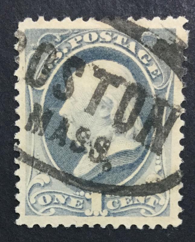 MOMEN: US #206 BOSTON USED VF/XF #23749