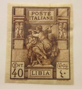 LIBYA, Scott: 40b IMPERF, MLH, Lot28, Cat $275