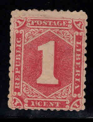 LIBERIA Scott 24a Rose color Mint No Gum, MNG