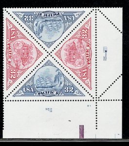 UNITED STATES SC# 3130-31 PRESS SHEET PL# BLK/4 VF/NH