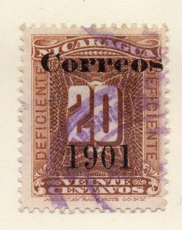 Nicaragua 1901-04 Early Issue Fine Used 20c. Optd 322995