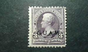 Guam #4 mint hinged short perf e205 9227