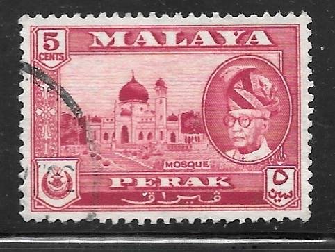 Malaya Perak 130: 5c Sultan Yussuf Izuddin Shah, Mosque, used, F-VF