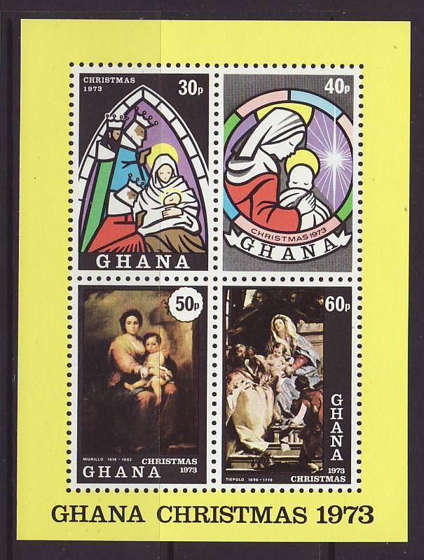 1973 Ghana Christmas MS Mint