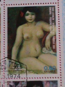 ​GUINEA EQUATORIAL STAMP-1974 WORLD FAMOUS NUDE PAINTING CTO-MNH STAMP SHEET -