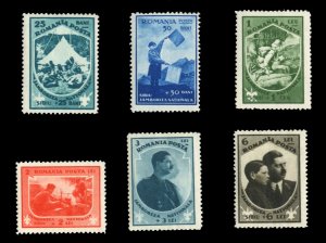 Romania #B31-36 Cat$49, 1932 Boy Scouts, set of six, hinged