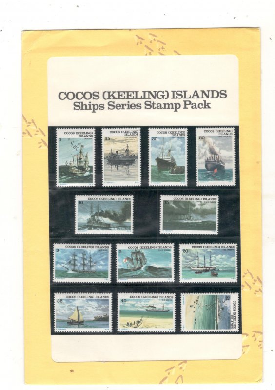 COCOS ISLANDS TALL SHIPS PRESENTATION PACKET MNH