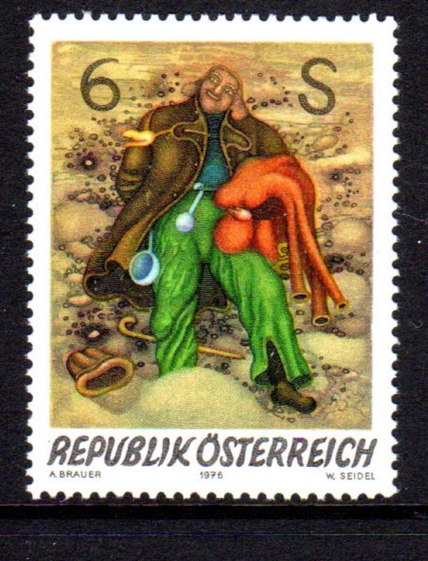 AUSTRIA #1048  1976  AUGUSTIN, THE PIPER   MINT  VF NH  O.G