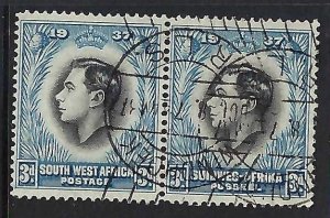 South West Africa 129 VFU PAIR T383-1